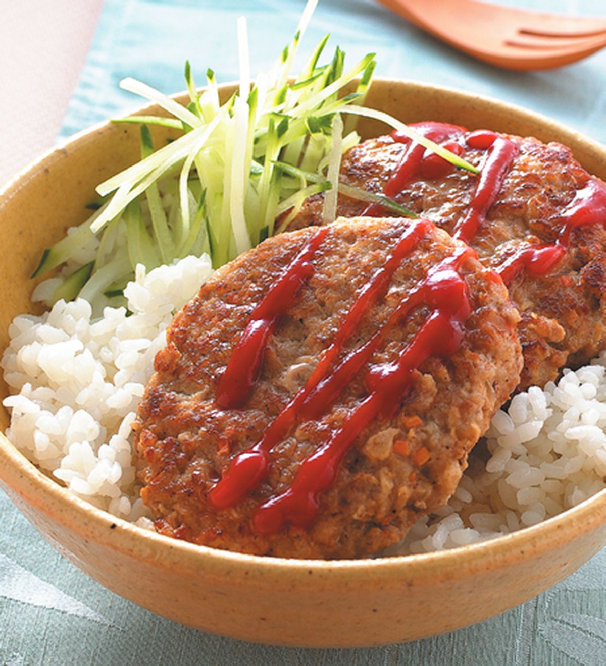 汉堡肉排盖饭 ::食谱::www.ytower.com.tw