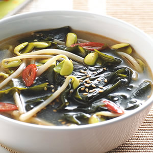 海帶黃豆芽湯::食譜